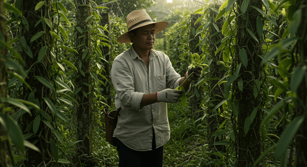 baunilha brazil produtor rural Baunilha Brazil tem Produtor rural cuidando das orquídeas baunilha.