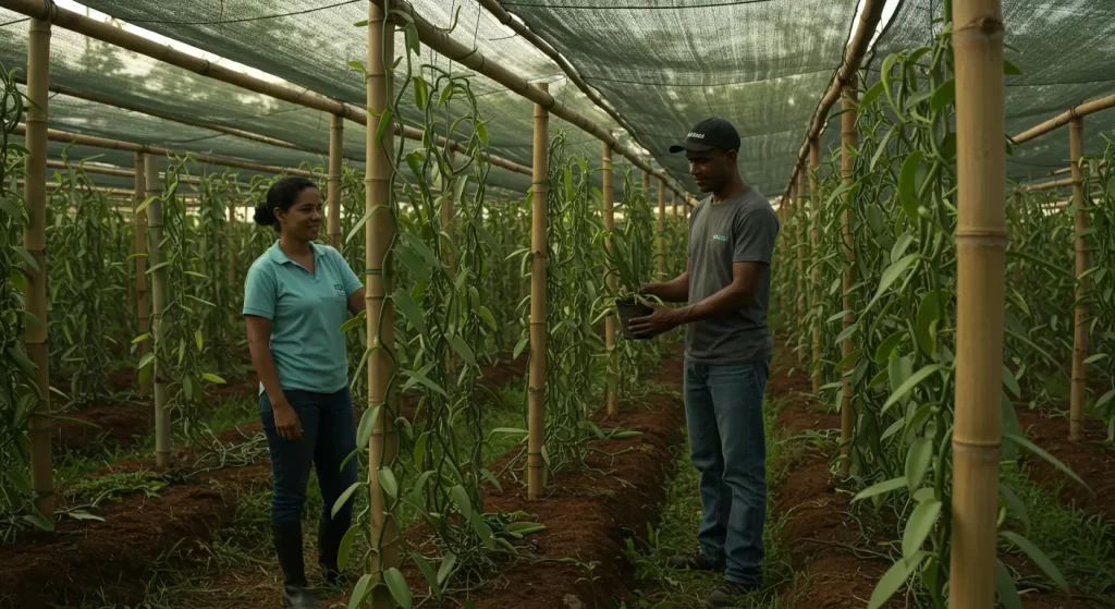 Investimentos Iniciais para Pequenos Produtores de Baunilha Casal nos Investimentos Iniciais de Baunilha